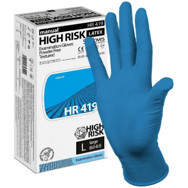 Перчатки MANUAL HIGH RISK 419 см.латекс.нестер.неопудр. L 25пар
