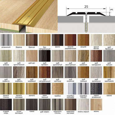 Узкий стык 25мм 0,9 дуб аляска