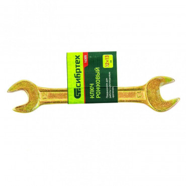 Ключ рожковый 12х13мм, желтый цинк/СИБРТЕХ 14305