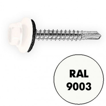 Саморез кровельный RAL-9003 ярко-белый 4,8*70 (100шт)