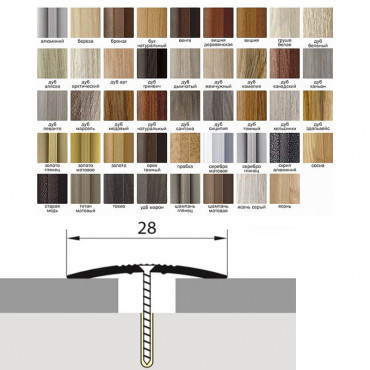 Универсальный стык 28мм 0,9 венге