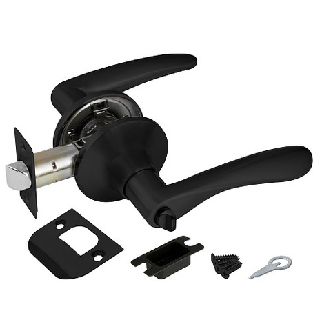 Ручка защелка DK620 BL-BK (6020 BL-B) черный (фик.) Ручка защелка DK620 BL-BK (6020 BL-B) черный (фик.)