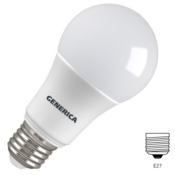 Лампа LED Е27 12Вт А60 4000К 230В GENERICA
