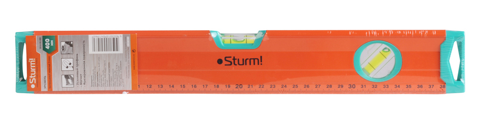 Уровень 400мм Sturm 2015-05-400 магнитный, 3 глазка
