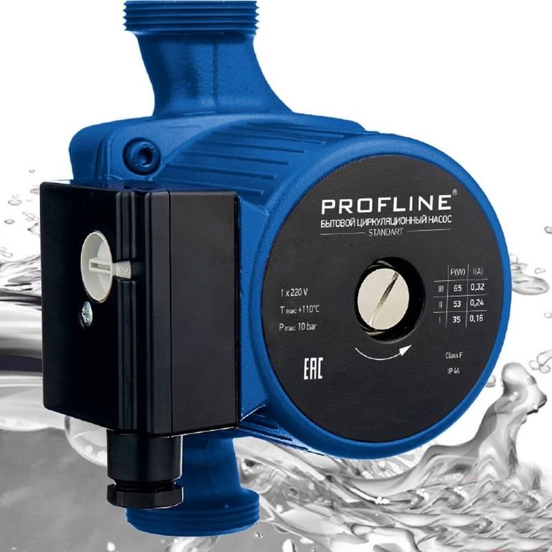 Насос циркуляционный 180мм. PROFLINE Standart 25/4 (гайки, кабель) Насос циркуляционный 180мм. PROFLINE Standart 25/4 (гайки, кабель)