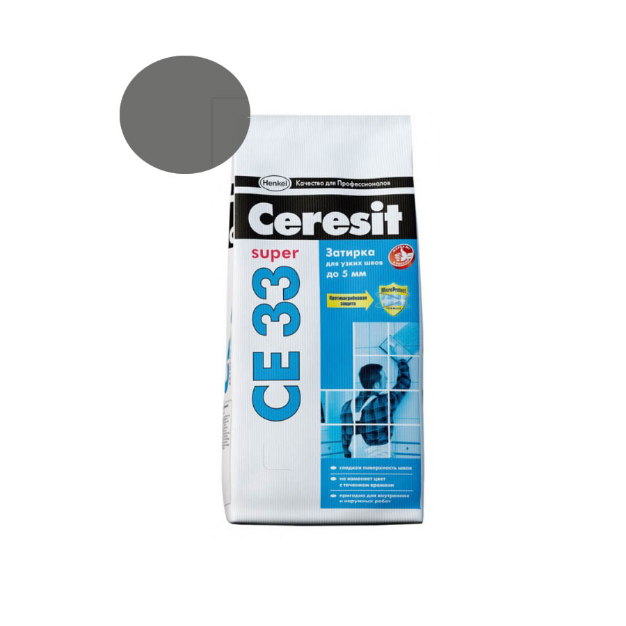 Затирка Ceresit 2кг серый