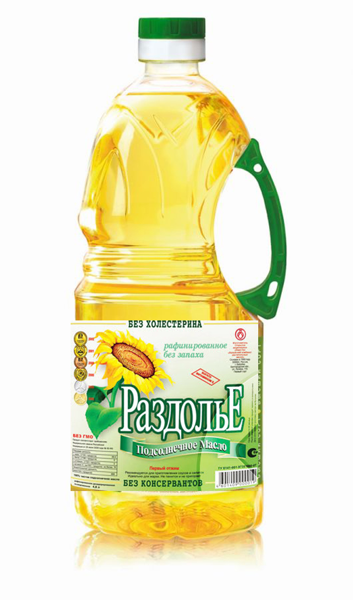 Масло Раздолье Раф.  1,8 л/6шт