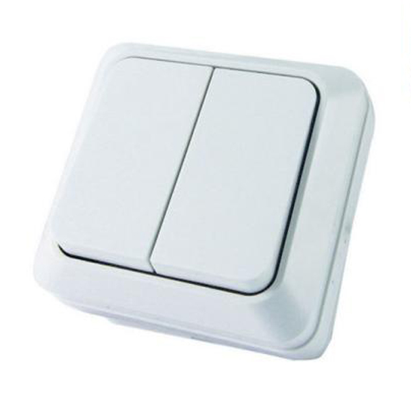 Выключатель 2-кл ОУ Ладога белый