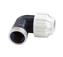 Патрубок угловой для трубы ПВД 25-1 Ц/Ш